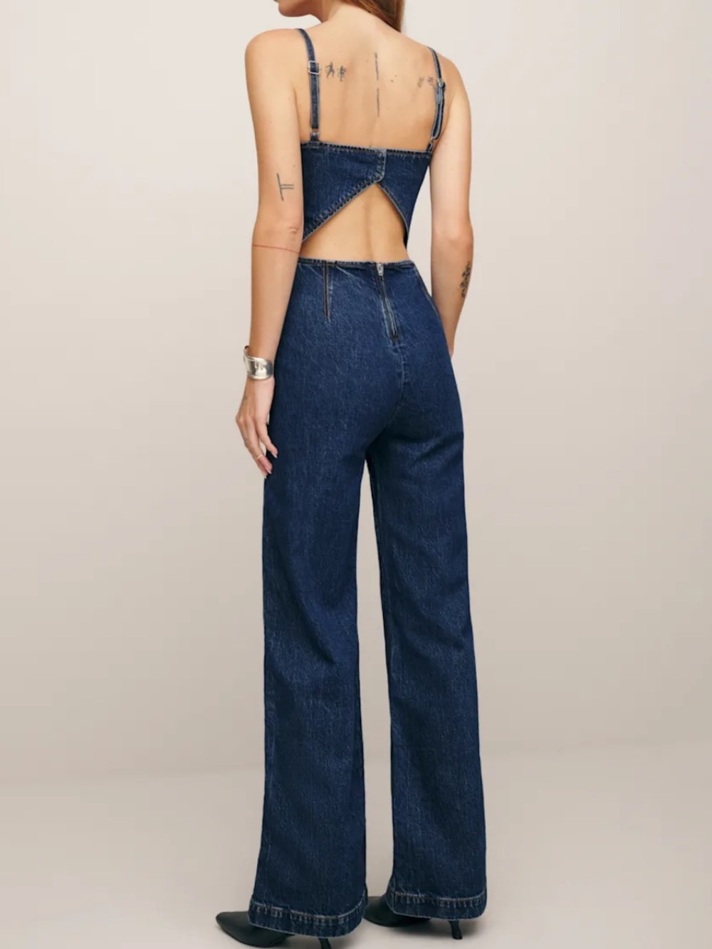 Reformation Daphne Wide-Leg Denim Jumpsuit - Picture 2 of 11